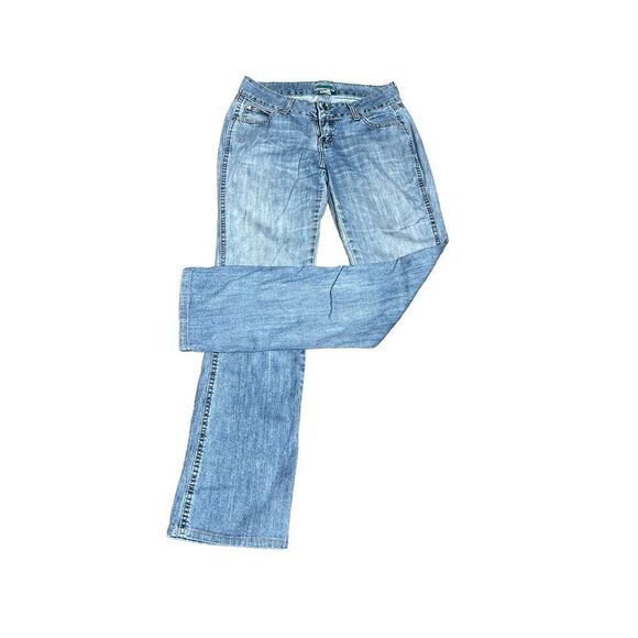 Wrangler Premium Patch Summer Weight Low Rise Jeans Size 3/4 - Picture 1 of 5